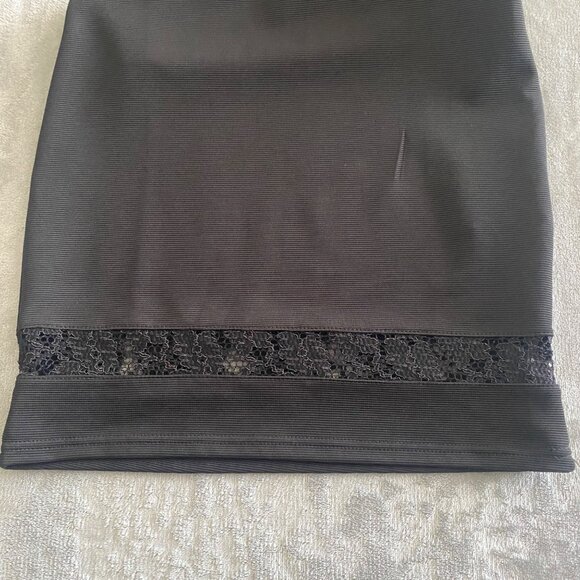 DIVIDED Black Bodycon Dress with Lace Sleeves Size 4 Romantic Goth Dark Fairy - Picture 4 of 7